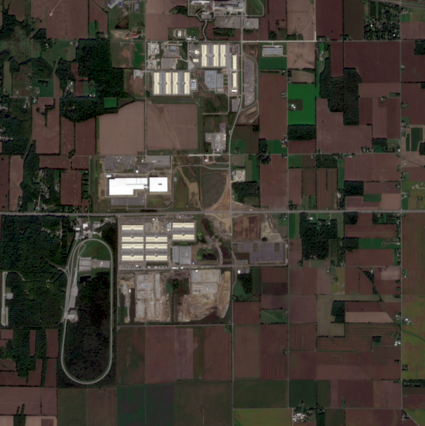 Satellite image of AWS Project Rainier Campus (New Carlisle)
