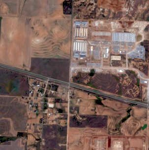 Satellite image of IREN Childress Campus (Horizon 1 to 4)
